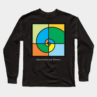 Equiangular Spiral Abstract Pattern - Mathematical Curve - Hardcore Nerd Long Sleeve T-Shirt